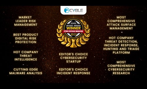 Cyble Industry Recognition 92 cyble