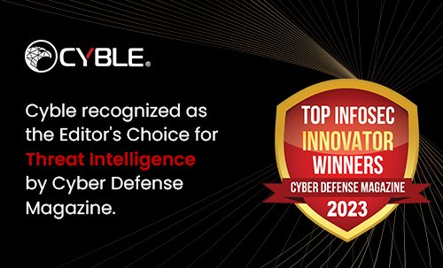 Cyble Industry Recognition 88 Cyber-defence-award 2