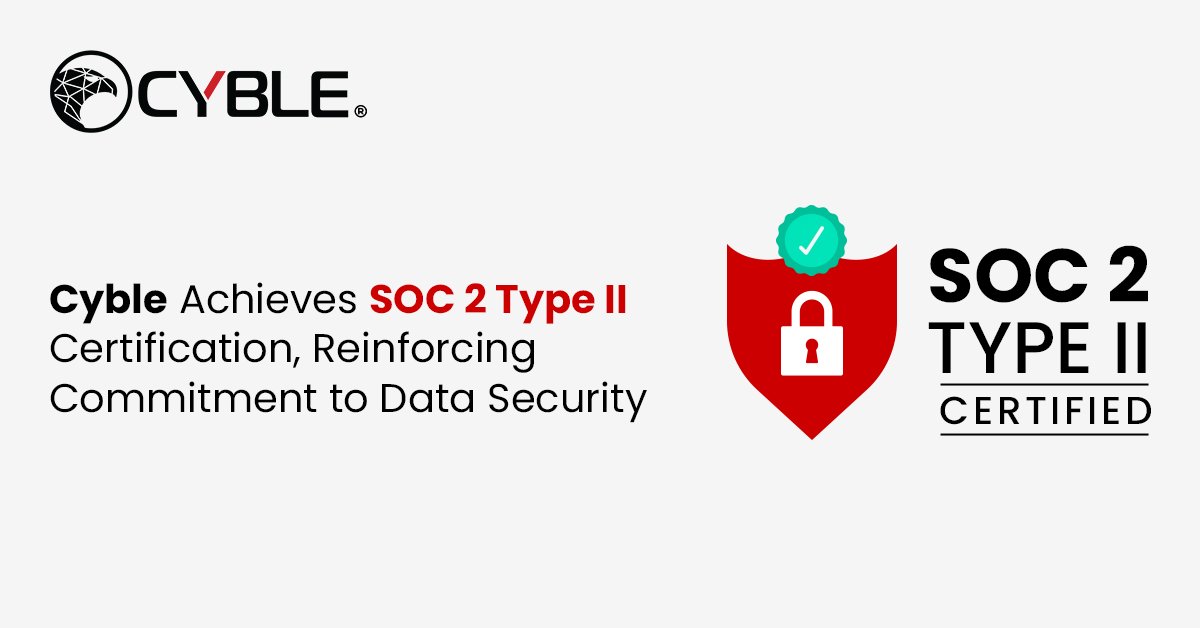 Cyble Industry Recognition 78 SOC-2-certified 2