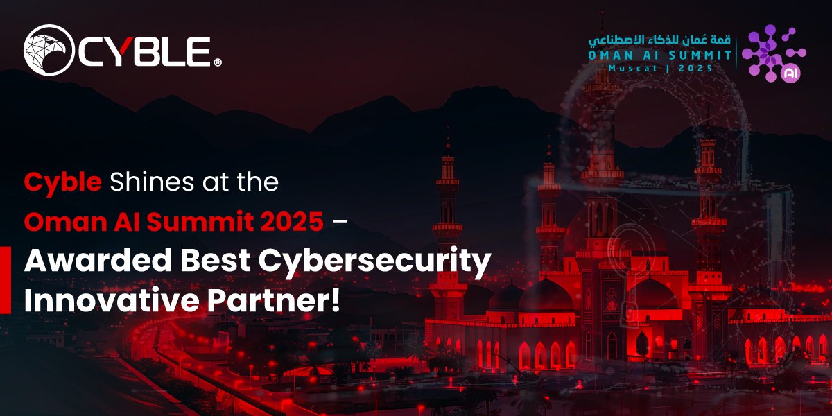 Cyble Industry Recognition 74 Oman AI Summit 2025
