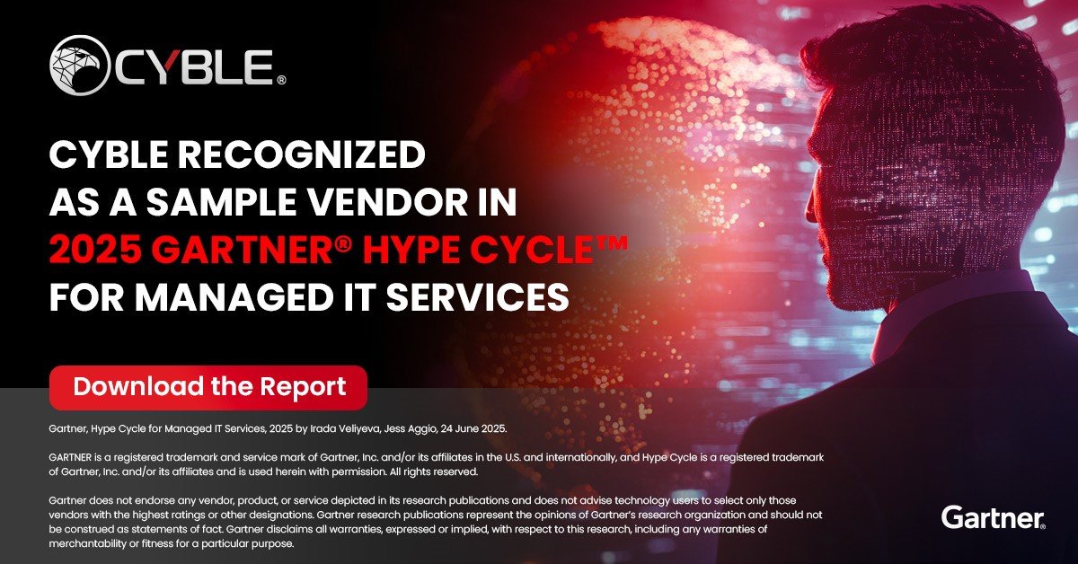 Cyble Industry Recognition 65 Gartner Hype Cycle- Managed IT Solutions